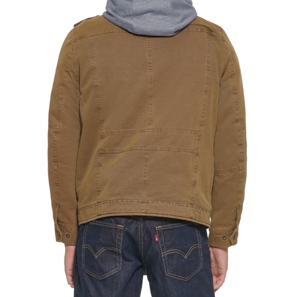 New Levi’s mens cotton hooded military jacket size XL - Picture 2 of 7